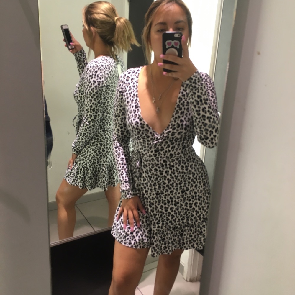 H&M leopard print dress